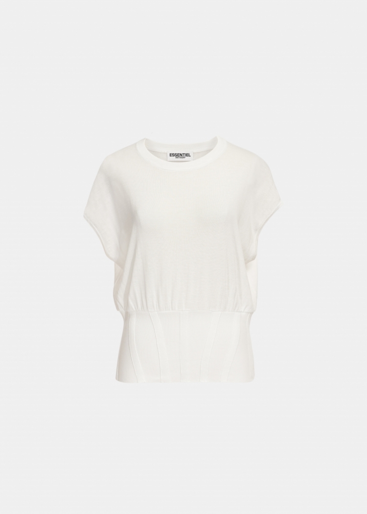 Fitted Waist Knit Off White
