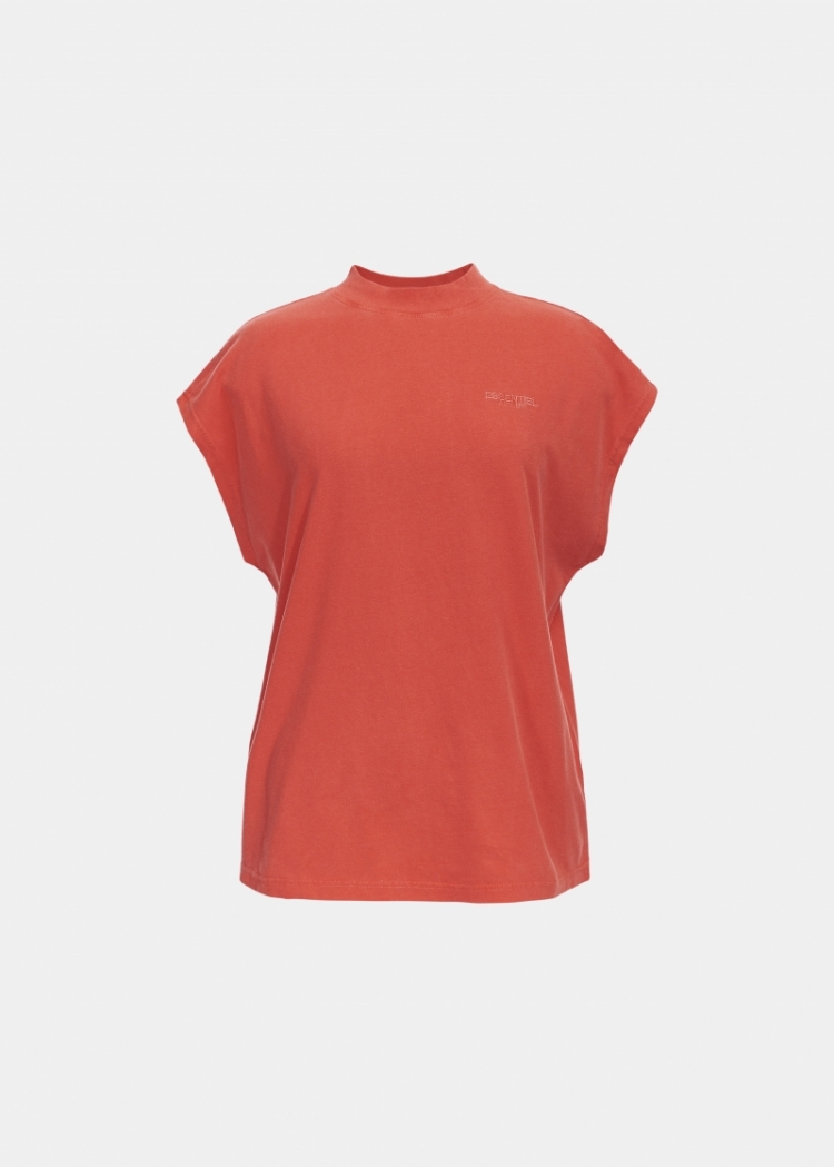 Sleeveless t-shirt Blood Orange