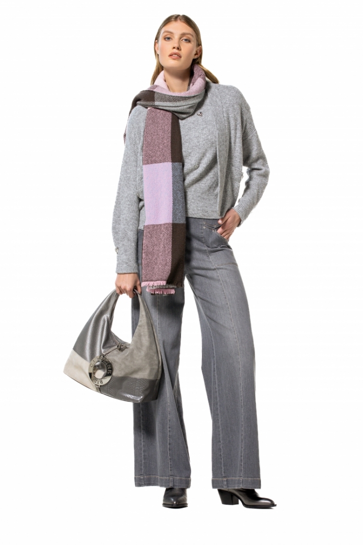 cosy korte pull met hartjes ef 16 Light Grey