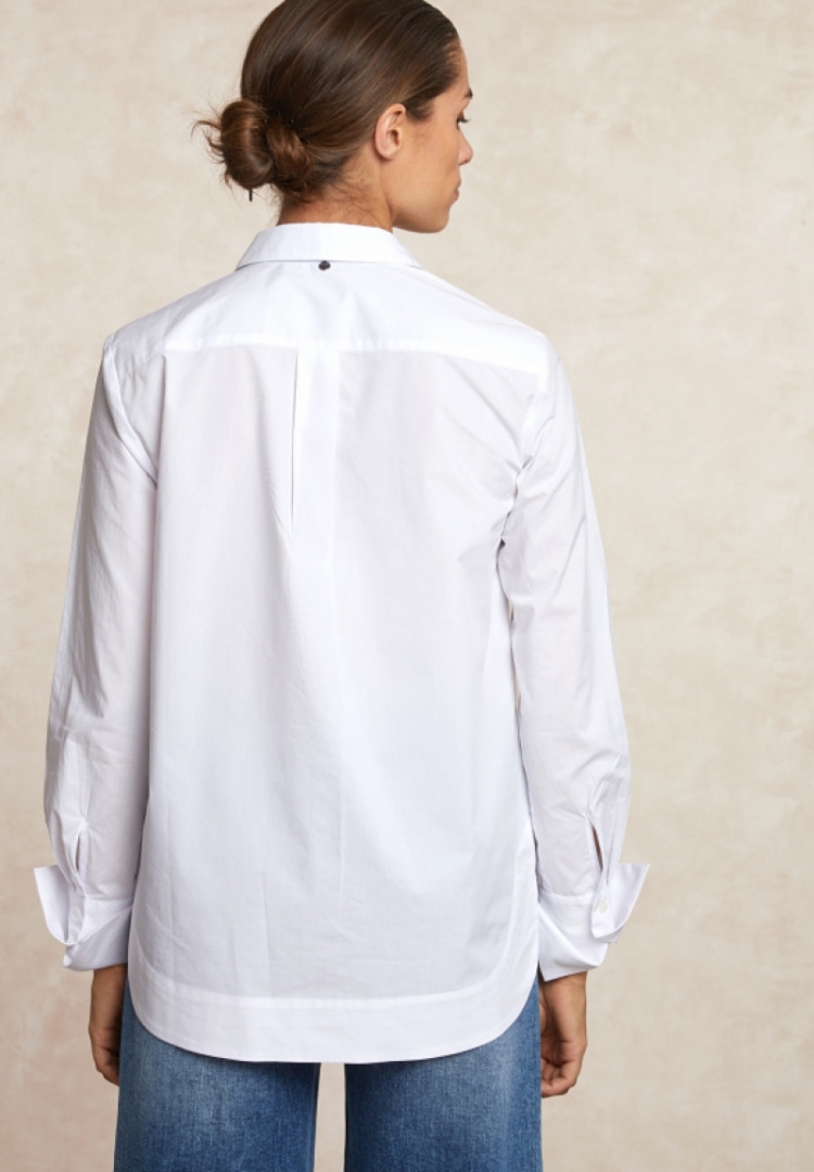 High Cuffs Ls Shirt WHITE