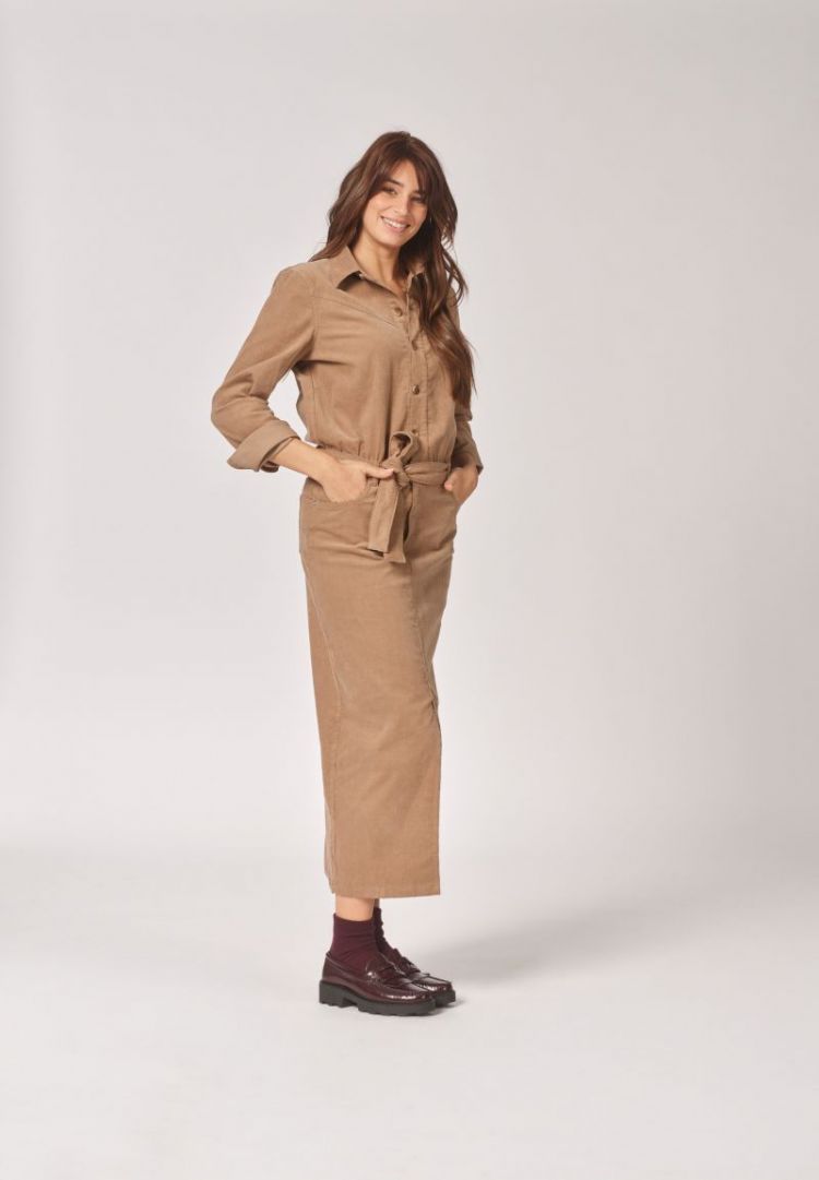 SILLY CORDUROY Long Kleed 019 Camel