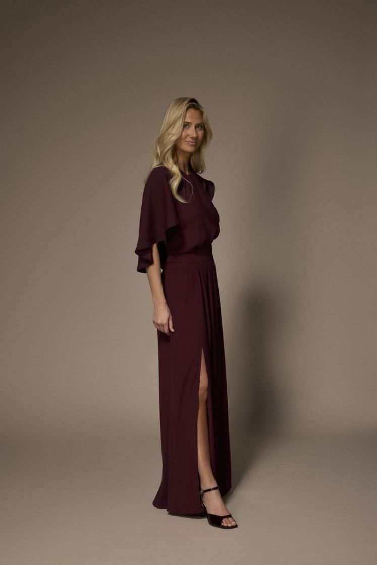 FELICE LONG Dress 037 Burgundy