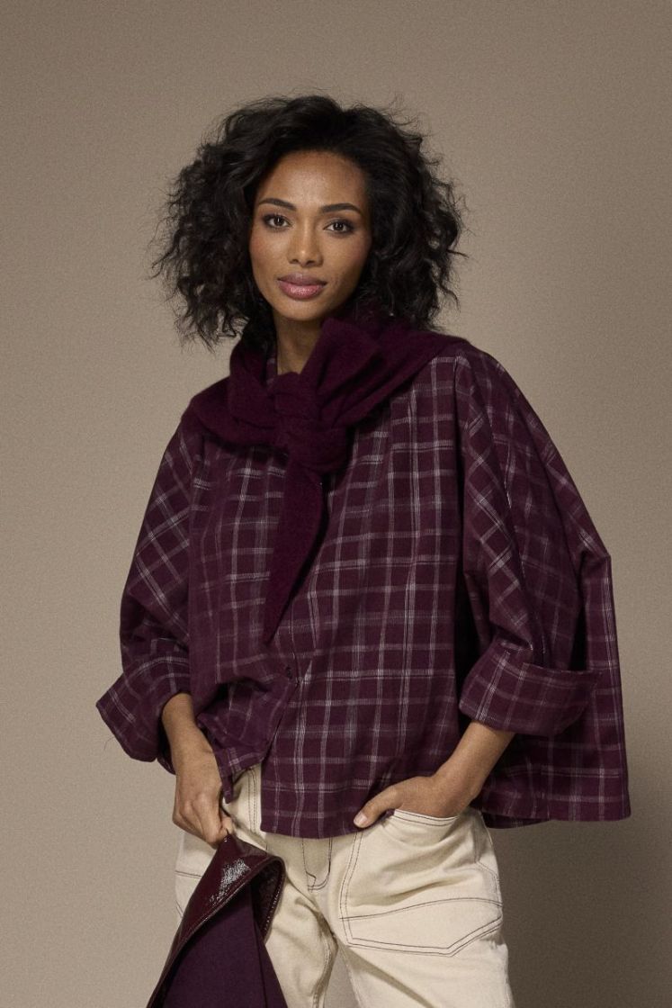 FLYNN Blouse 137 Plume check