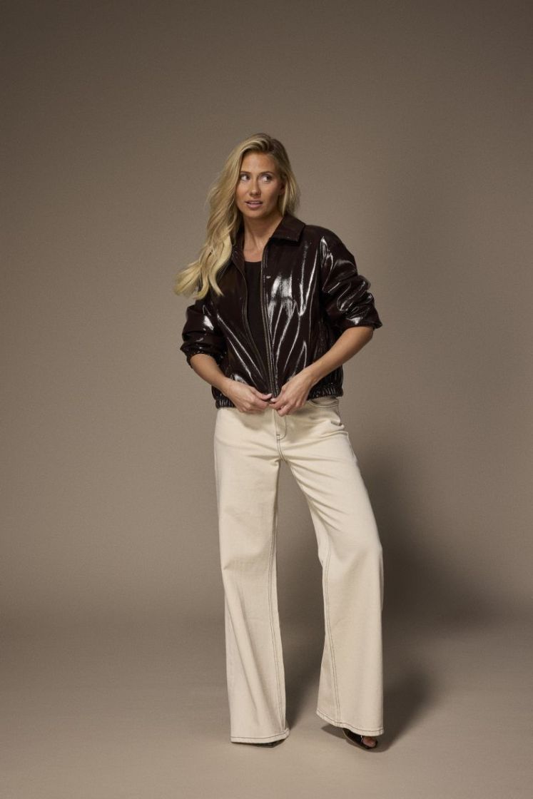 JAZZ WIDE LEG Jeans 006 Ecru - brow