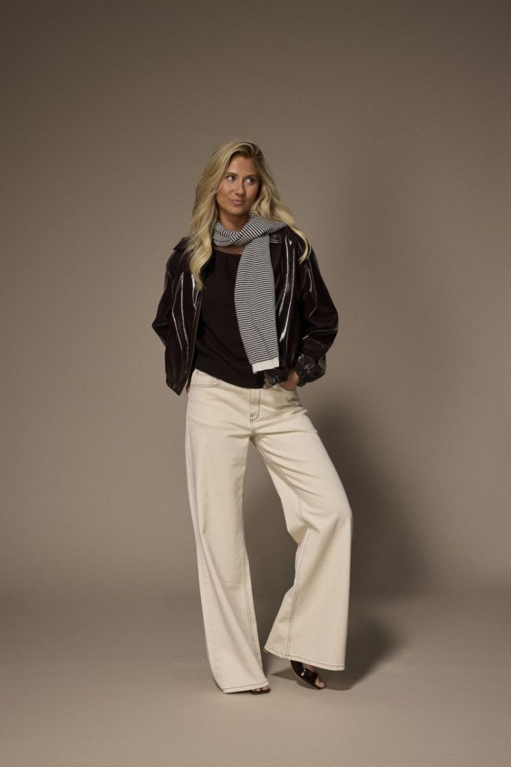 JAZZ WIDE LEG Jeans 006 Ecru - brow