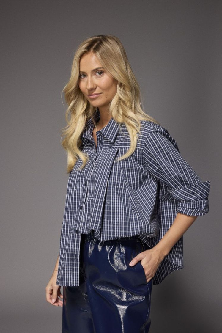 JOLIEN Blouse 111 Navy checks