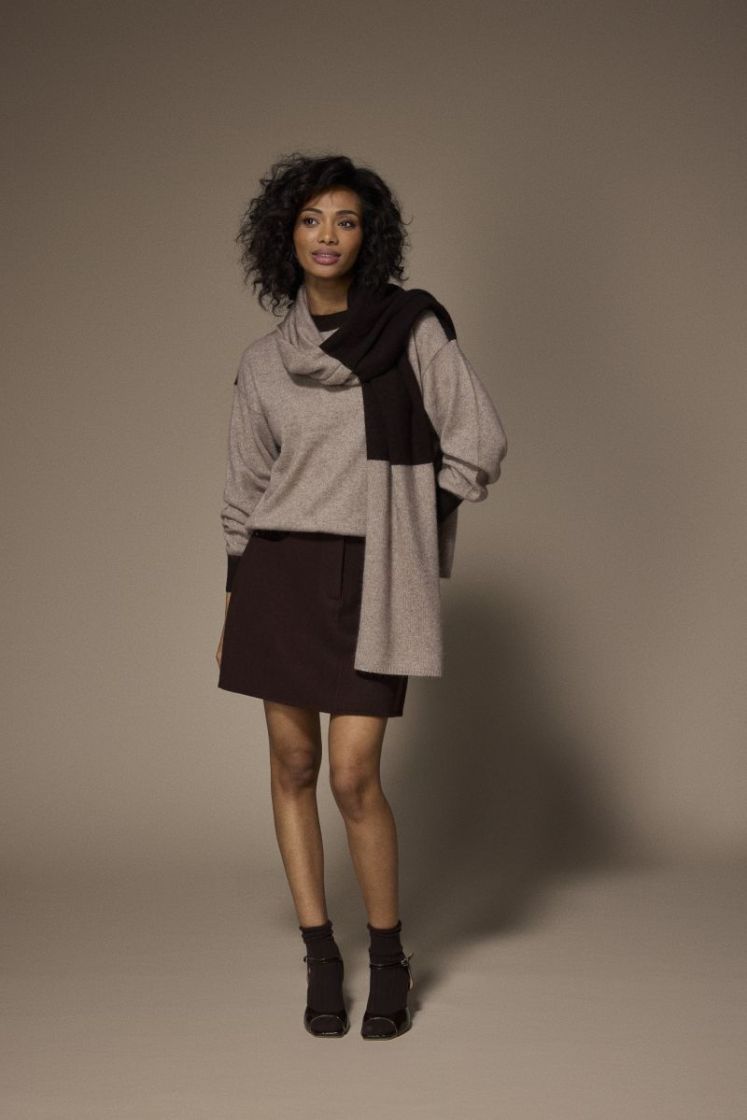 LINO SKIRT 040 Brown