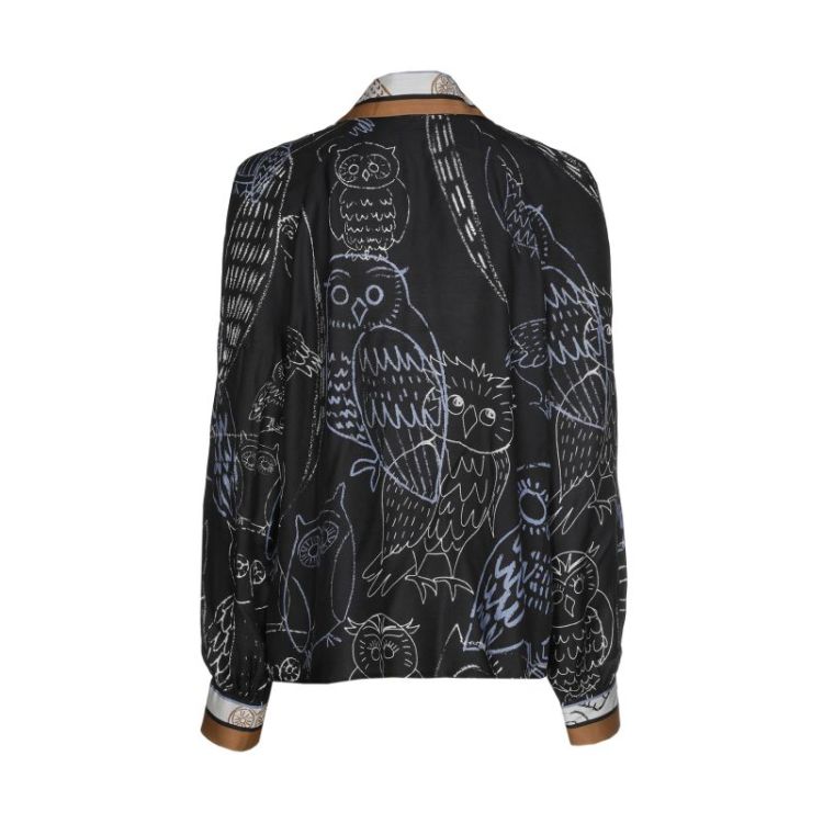 Shiny blouse met uilenprint 29 Multi Color