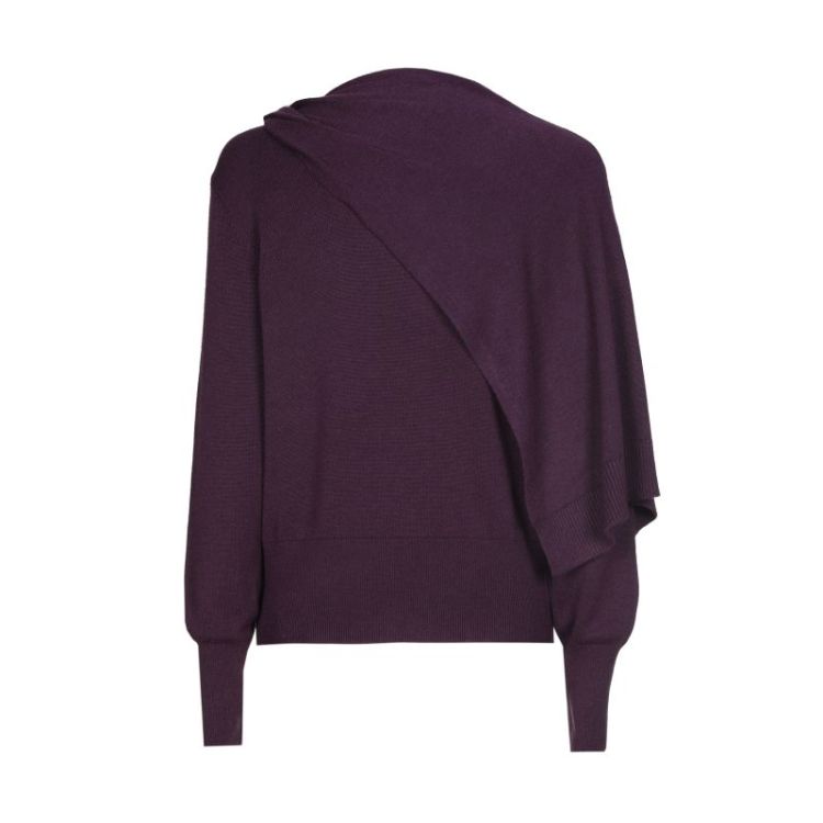 Elegante pull met strik- en sc 45 Plum