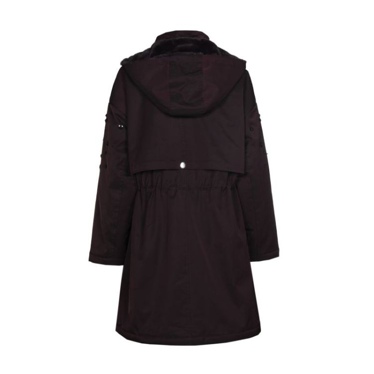 Elegante parka met zwarte pail 53 Eggplant