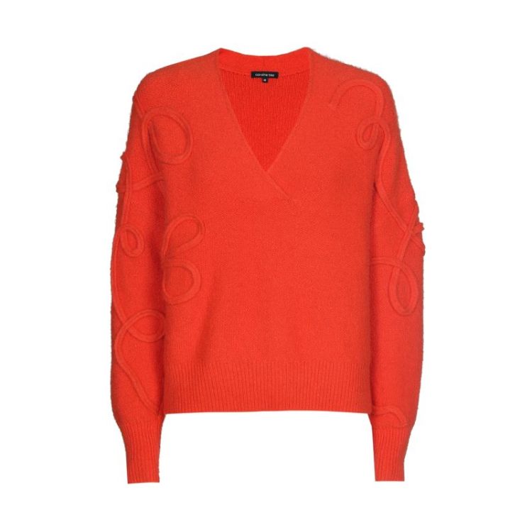Cozy pull met kabelsteek 56 Tangerine