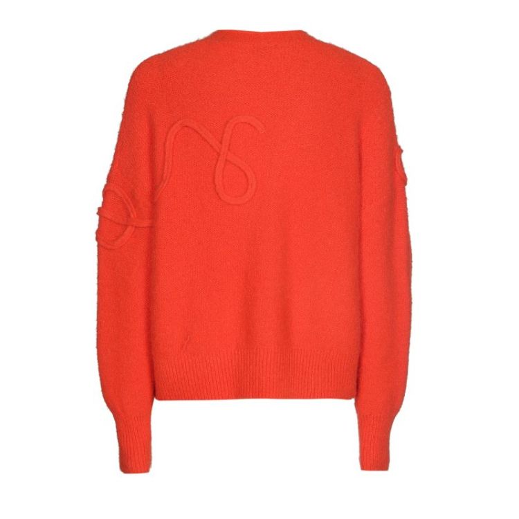 Cozy pull met kabelsteek 56 Tangerine