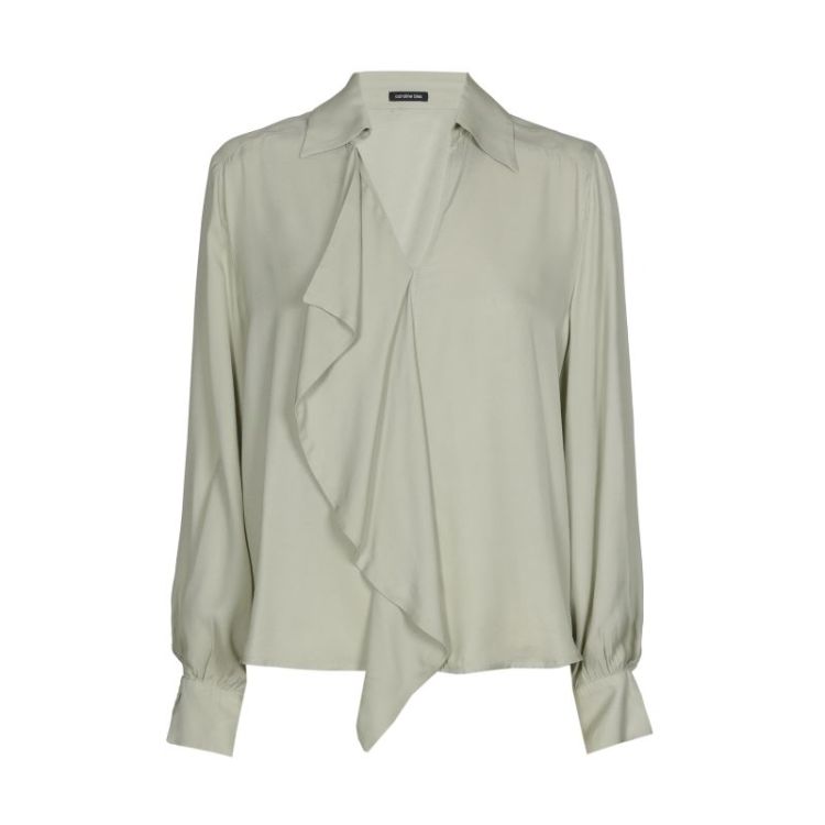 Shiny blouse met jabotdetail 63 Aloe