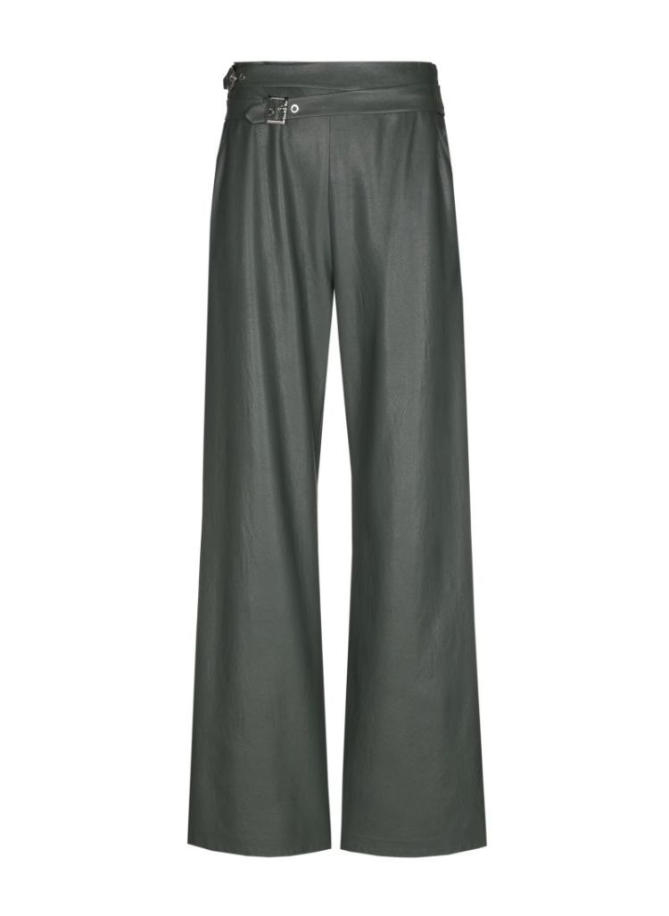 Broek in vegan leather, normal 61 Green
