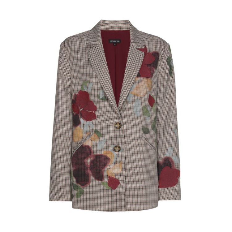 Geruite eyecatcher blazer met 69 Multi Color