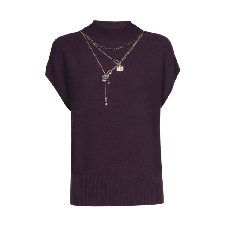 Pull met ketting detail 45 Plum