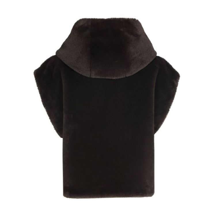 Faux fur bodywarmer 30 Coffee