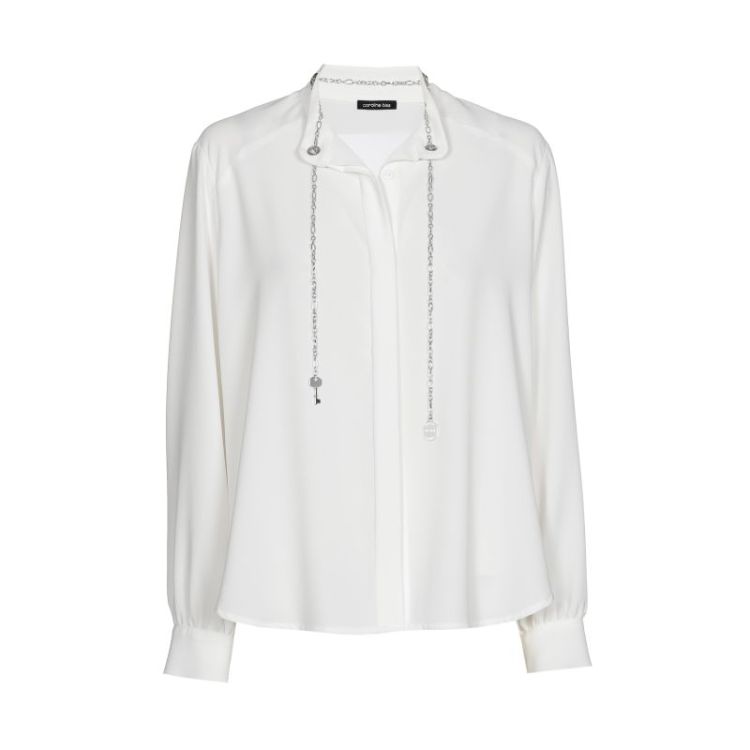 Vlotte blouse met ketting 91 Off White