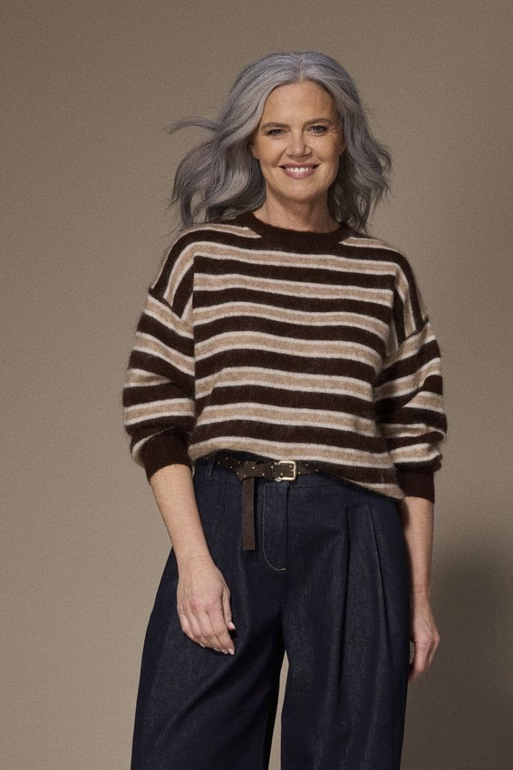 Michelle striped pull Brown stripe K2