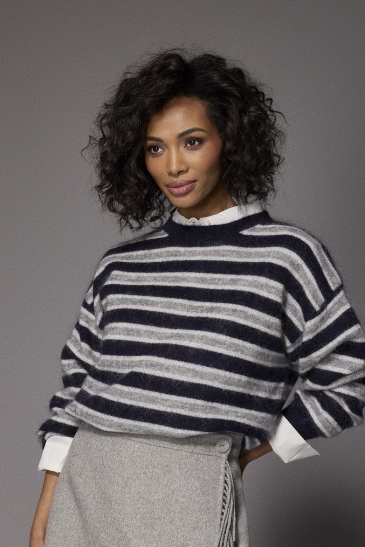 Michelle striped pull Navy stripe K21