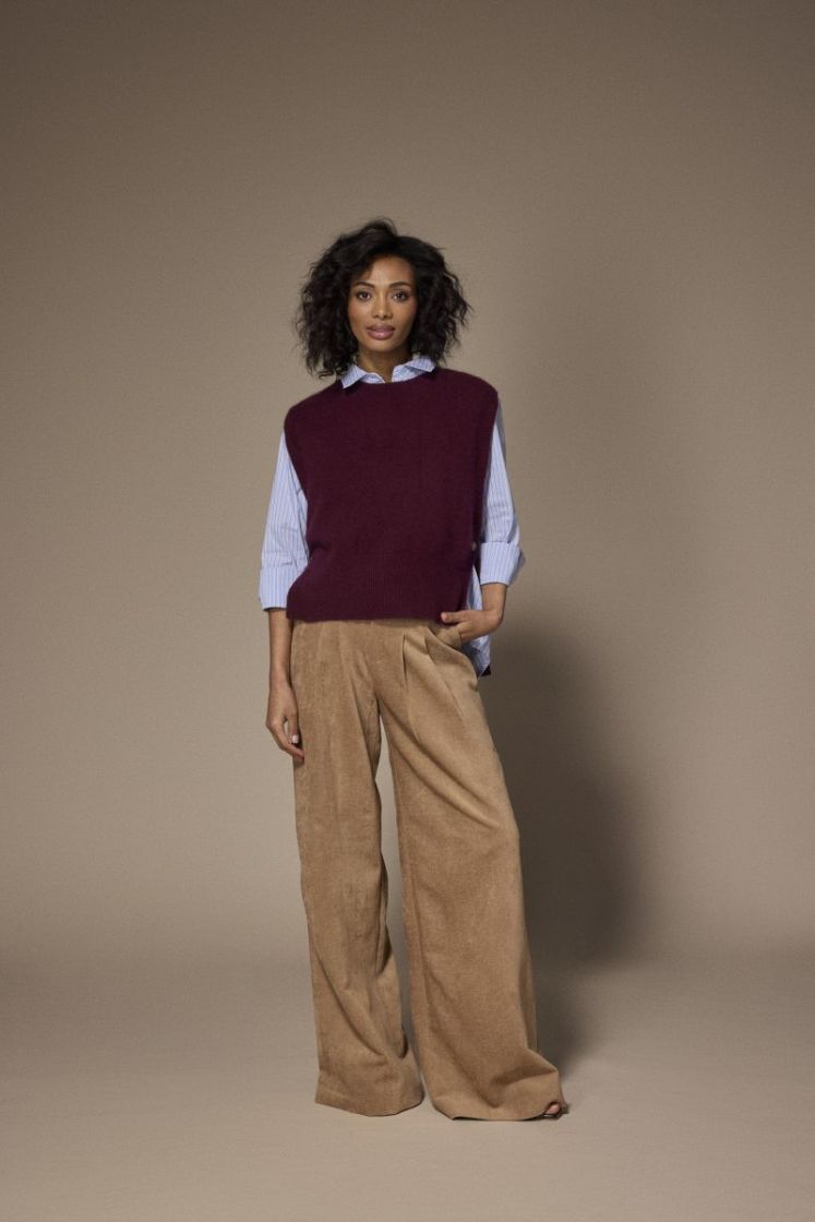 Fem Debardeur Burgundy H57