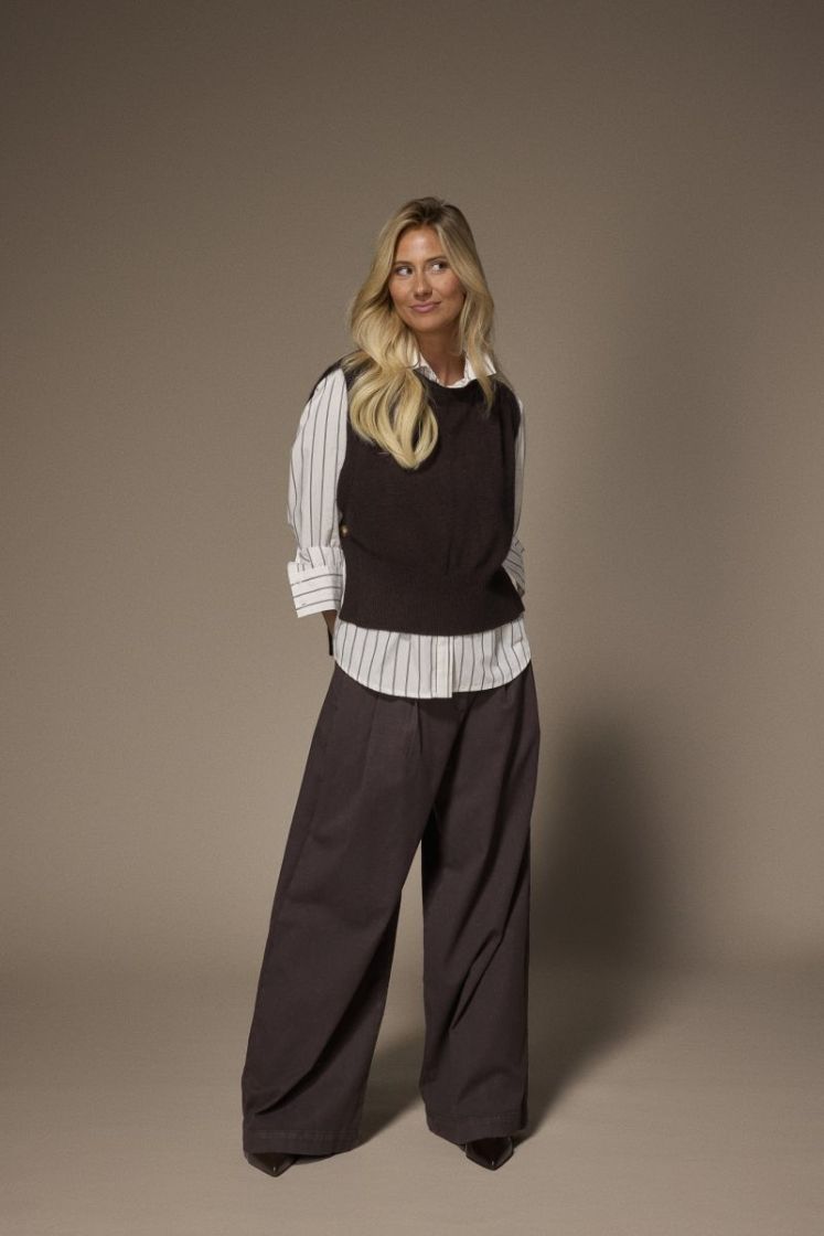 Fem Debardeur Dark brown H87